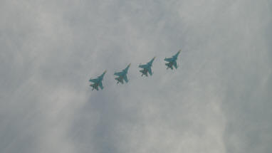 Military Planes Flying Over Moscow 05-09-2015 10